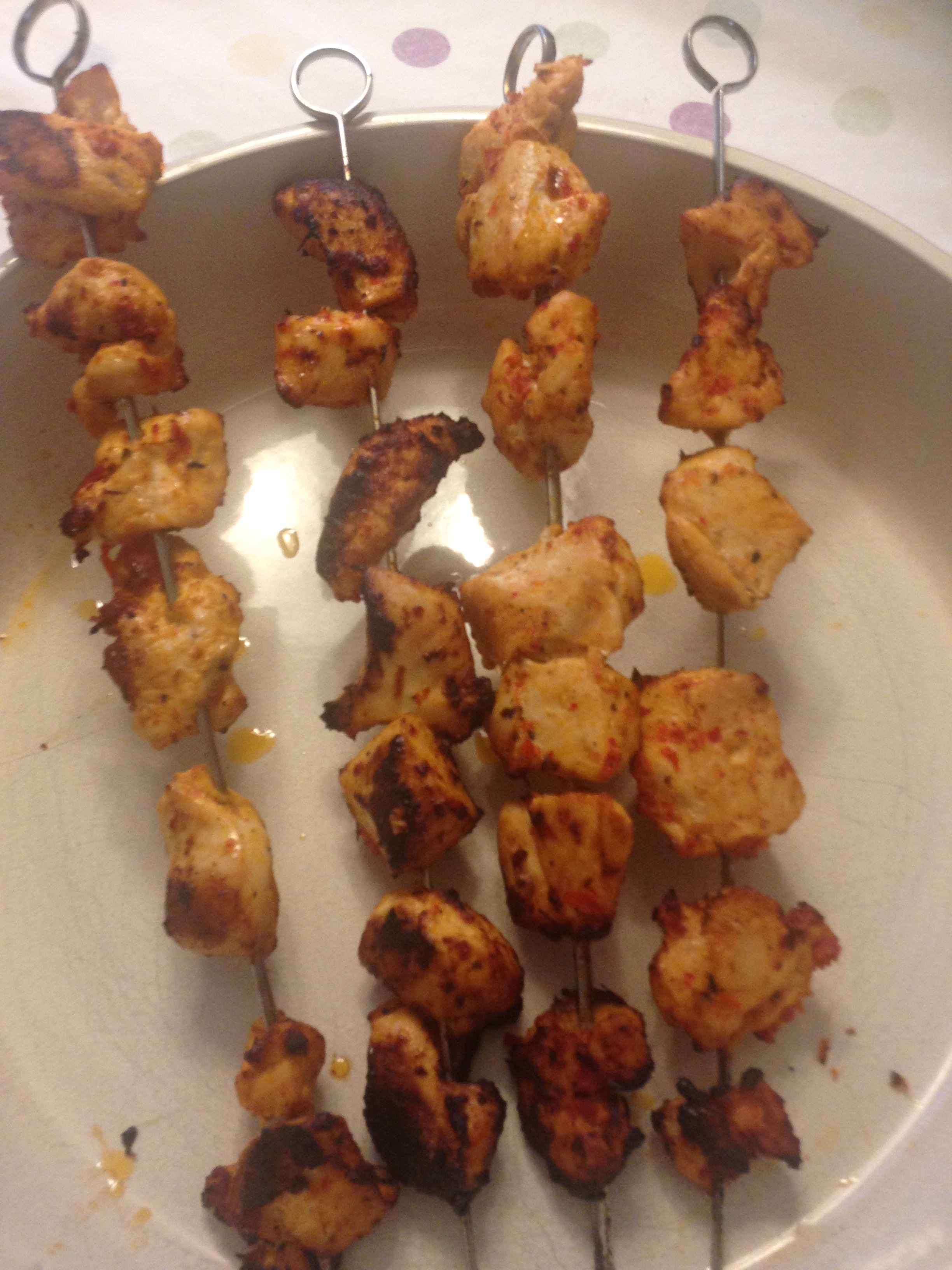 Harissa kip spiesjes, heel keto!
