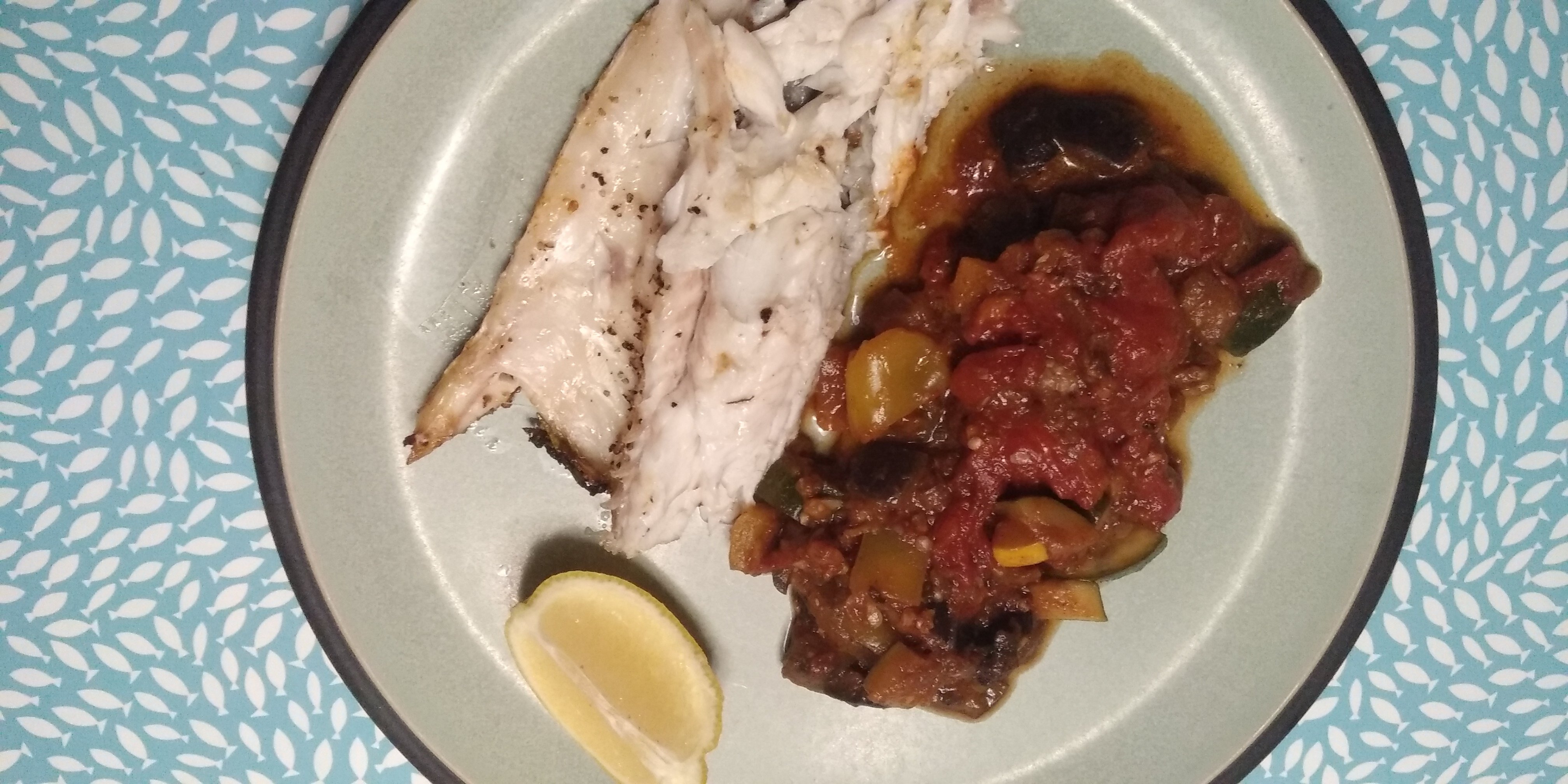 Keto: Zeebaars met ratatouille