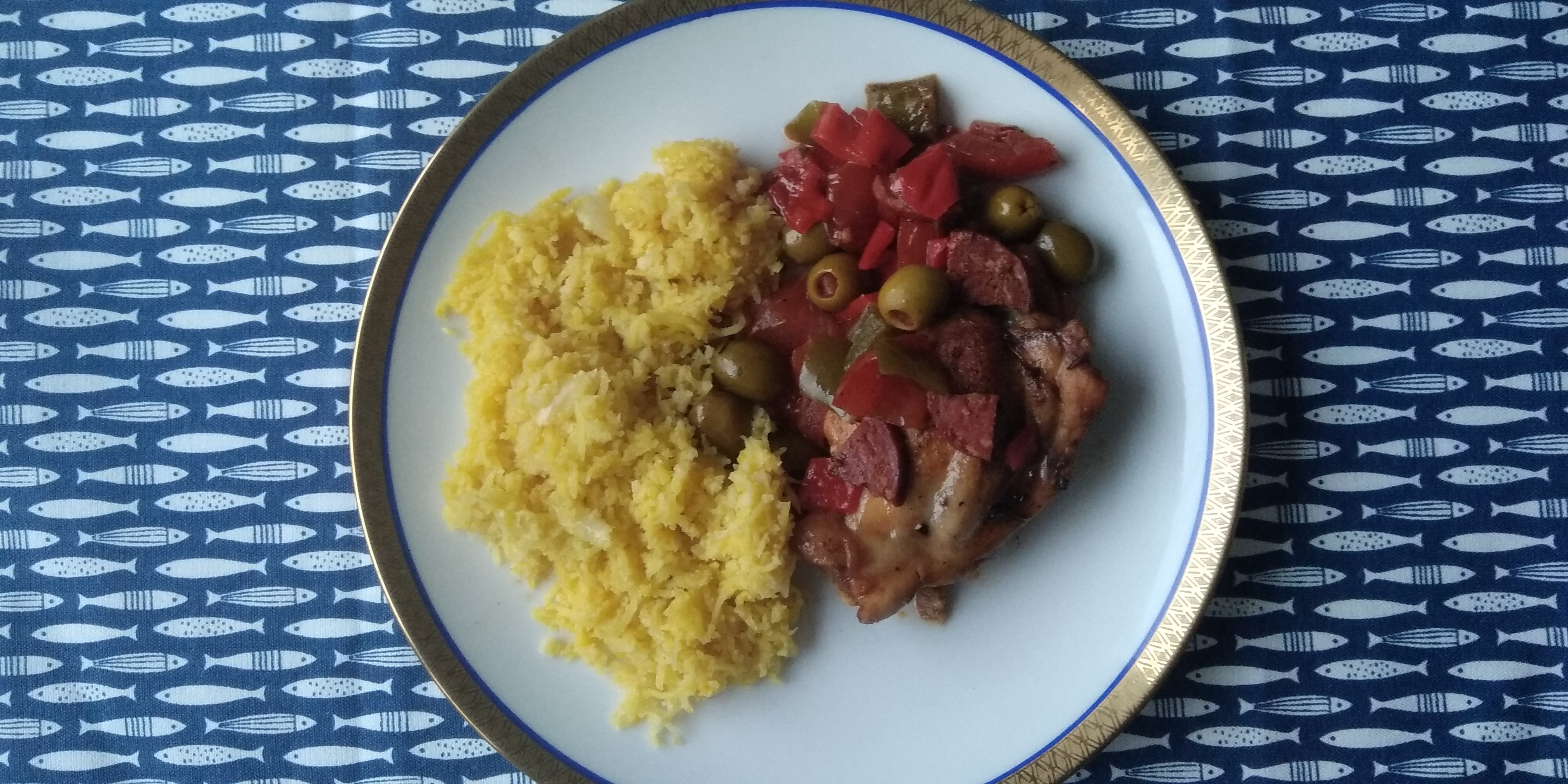 Keto kip al Andalus met keto saffraanrijst